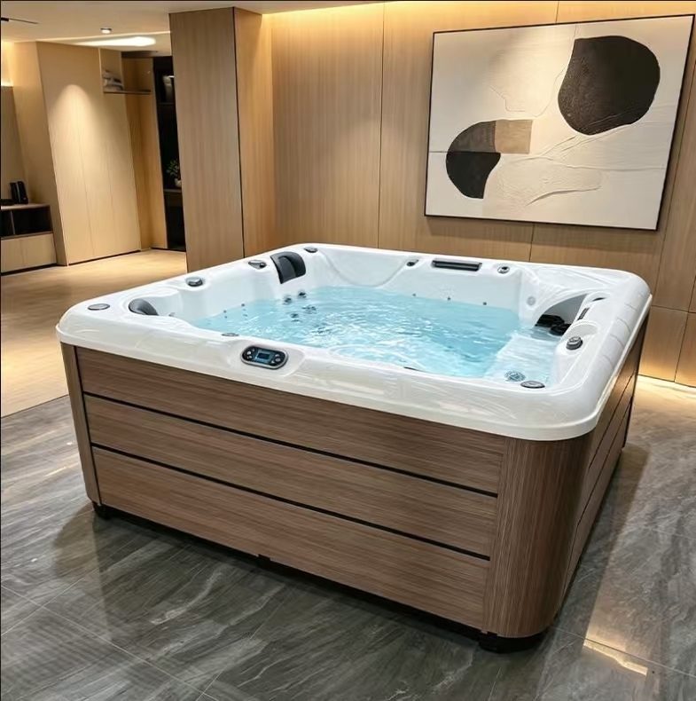 HydroSerene hot tub in an indoor wellness room