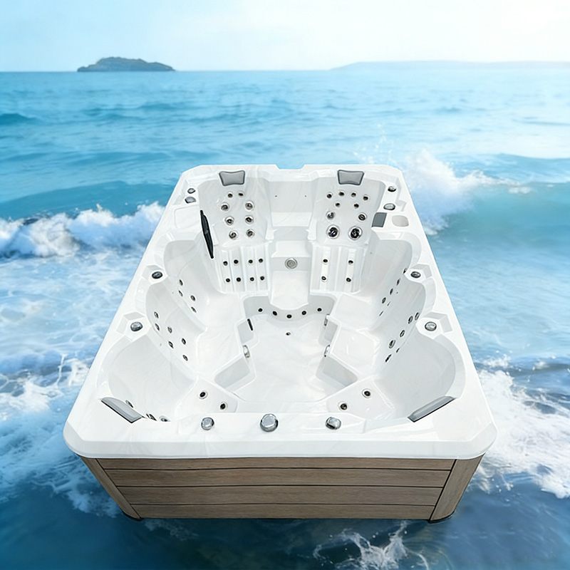 HydroSerene commercial swim spa at a resort